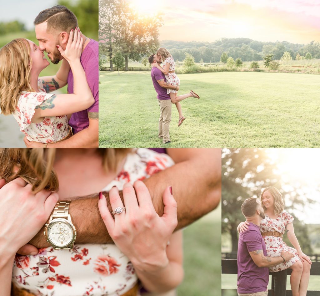 Engagement Session at Beckley Creek park in Louisville, Kentucky photographed by Michelle Lynn Photography.