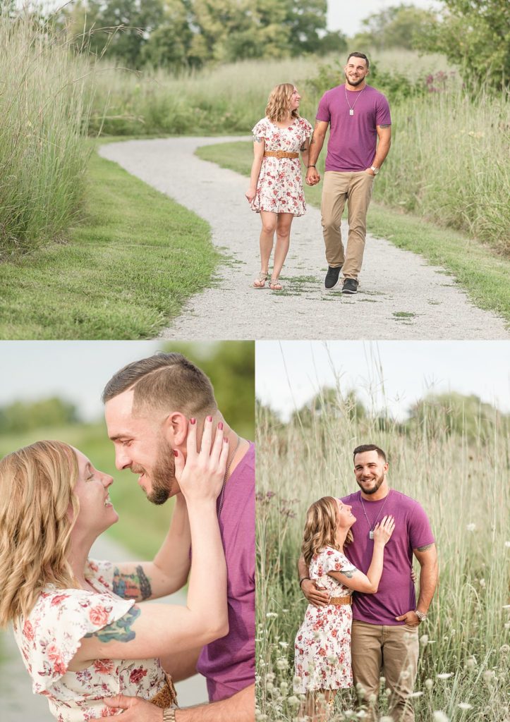 Engagement Session at Beckley Creek park in Louisville, Kentucky photographed by Michelle Lynn Photography.